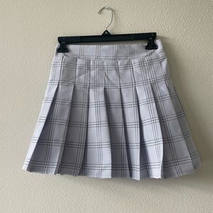 American Threads Purple Plaid Pleated Skirt - Size S